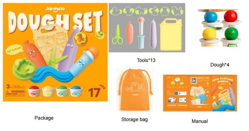 Набір для ліплення з тістом Jar Melo Весела ферма JA99490 фото